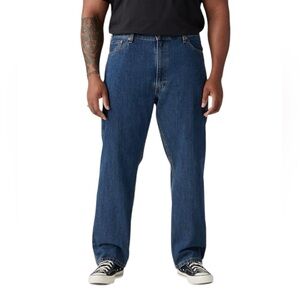 Levi's Men's 505 Regular Fit Jeans Size 46 X 30  Dark Stonewash Straight Leg NEW